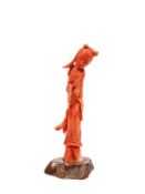 ☼ A CORAL FIGURE, China, first half of the 20th century
