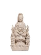 A DEHUA PORCELAIN FIGURE OF GUANYIN, China, Qing dynasty, 17th/18th century