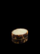☼ A TORTOISESHELL BOX WITH JADE CARVING, China, Qing dynasty, 19th century
