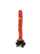 ☼ A CORAL FIGURE, China, first half of the 20th century