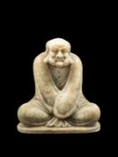 A LARGE SOAPSTONE FIGURE, China, 20th century