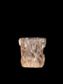 A FUMÉ ROCK-CRYSTAL TREE-TRUNK-SHAPED BRUSPOT, BITONG, China, Qing dynasty, 18th/19th century