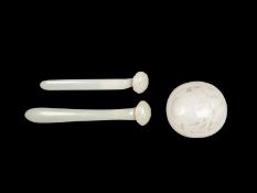 THREE JADE OBJECTS, China, early 20th century.