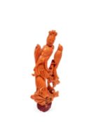 ☼ A CORAL FIGURE, China, first half of the 20th century