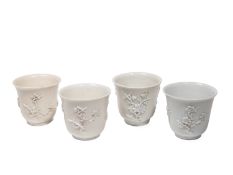 A SET OF FOUR BLANC-DE-CHINE PORCELAIN WINE CUPS, China, Kangxi period (1661-1722)
