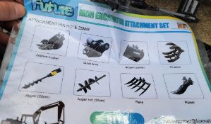 Future Mini Excavator Attachment Set 'NEW'