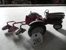 Toy Ford Tractor with Plow