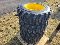 Forerunner SKS1 Skid Steer Tires on wheel 'Set of 4 - New'