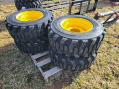 Forerunner SKS1 Skid Steer Tires on wheel 'Set of 4 - New'