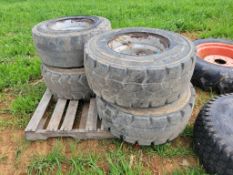 Skid Steer Tires On Wheels 'Set of 4'