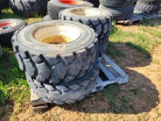 Skid Steer Tires on Wheel