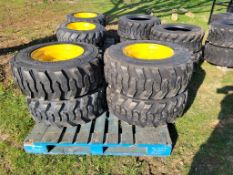 Forerunner SKS1 Skid Steer Tires on Wheels 'Set of 4 - NEW'