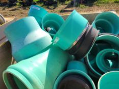 Crate Lot Plastic Pipe Fittings