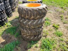 Power King Skid Steer Tires on Wheels 'Set of 4 - New'