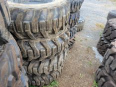 Galaxy Skid Steer Tires on Wheels 'Set of 4'