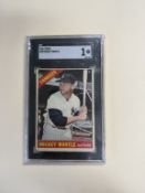 1969 Topps #500 Mickey Mantle Last Name Yellow