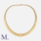 MELLERIO. A Turbogaz Collar in alternating 18K yellow and white gold. Signed Mellerio and serial