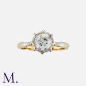 An Old Cut Diamond Solitaire Ring, in 18 carat gold and platinum, set with a principal old cut