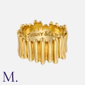 Tiffany & Co, An Abstract Fluted Ring in 18 carat yellow gold, comprising a series of rounded 'bars'