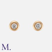 Tiffany & Co, A Pair of Elsa Peretti Diamonds By the Yard Stud Earrings in 18 carat