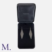 Tiffany & Co, Elsa Peretti Mesh Earrings in silver, each comprising a bezel set round cut diamond