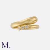 TIFFANY & Co, An Elsa Peretti Diamond Snake Ring in 18 carat yellow gold, designed as a coiled