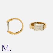 VAN CLEEF & ARPELS, A Pair of Cufflinks, in 18 carat yellow gold, of hooped, fluted form. Signed Van