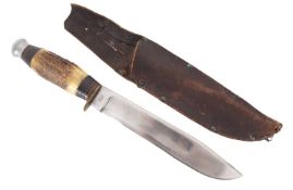 GERMAN WWII HUNTING KNIFE, G. MERZ