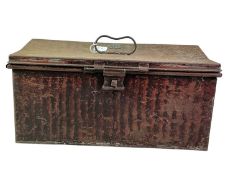GIEVES MILITARY METAL HAT BOX, EARLY 19TH CENTURY