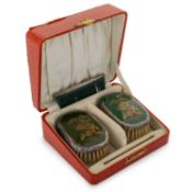 EDWARD VII SILVER HAIR BRUSH SET, MAKER DANIEL MANUFACTURING COMPANY, BIRMINGHAM 1902