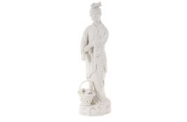 CHINESE BLANC DE CHINE STANDING FIGURE, EARLY 20TH CENTURY