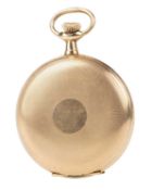GOLD PLATED FULL HUNTER EROTIC POCKET WATCH, BY WALTHAM