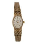 OMEGA, NINE CARAT GOLD MANUAL WIND WRIST WATCH