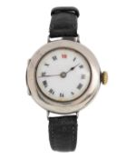 EARLY AND IMPRESSIVE: ROLEX, STERLING SILVER MANUAL WIND WRIST WATCH