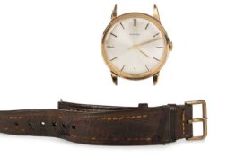 OMEGA, NINE CARAT GOLD MANUAL WIND WRIST WATCH