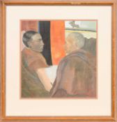 * BRENDA LENAGHAN DA RSW (SCOTTISH 1941 - 2020), TIBETAN MONKS