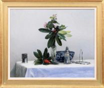 * PAUL RAYMOND SEATON (BRITISH b. 1953), RHODODENDRON WITH BLUE, WHITE & SILVER II