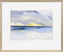 * BILL WRIGHT RSW RGI DA (SCOTTISH 1931 - 2016), TOWARDS ISLAY, LAST LIGHT, WET DAY