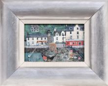 * CAROLA GORDON (SCOTTISH b. 1940), TOBERMORY PIER