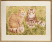 * GEORGINA MCMASTER (SCOTTISH b. 1980), TWO GINGER CATS