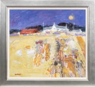 * CHARLES ANDERSON DA RSW HON. FRIAS (SCOTTISH b. 1936), THE RED BARN - WINTER