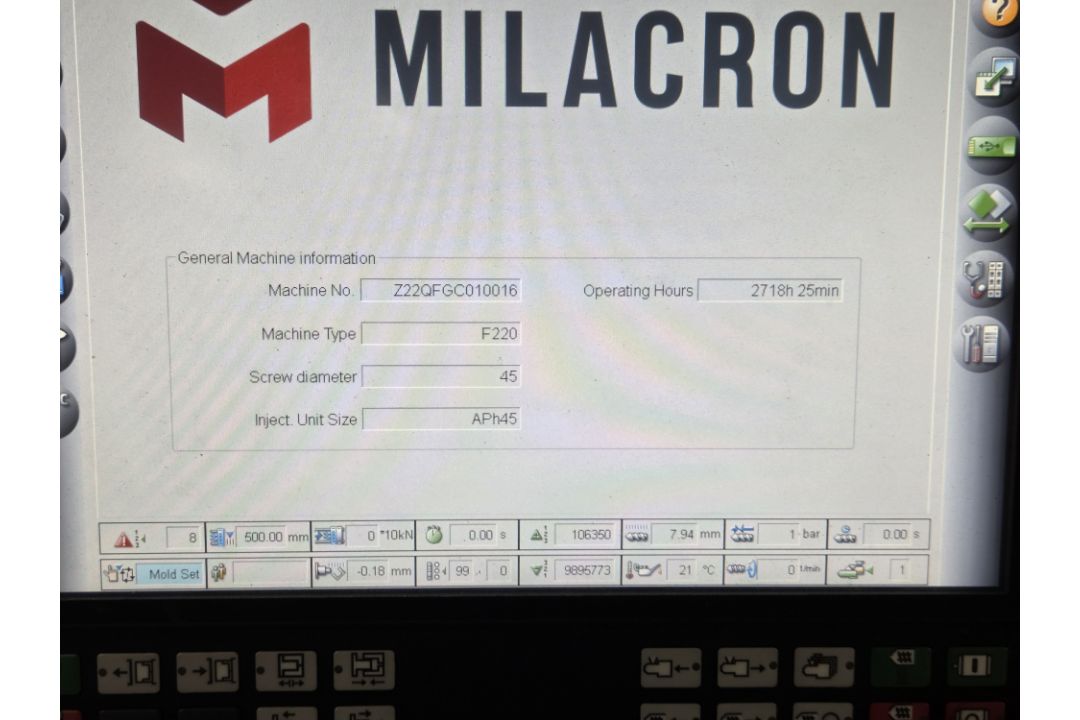 2016 Milacron Ferromatik 220 Ton Injection Molding Press - Only 2,718 Hours - Image 23 of 25