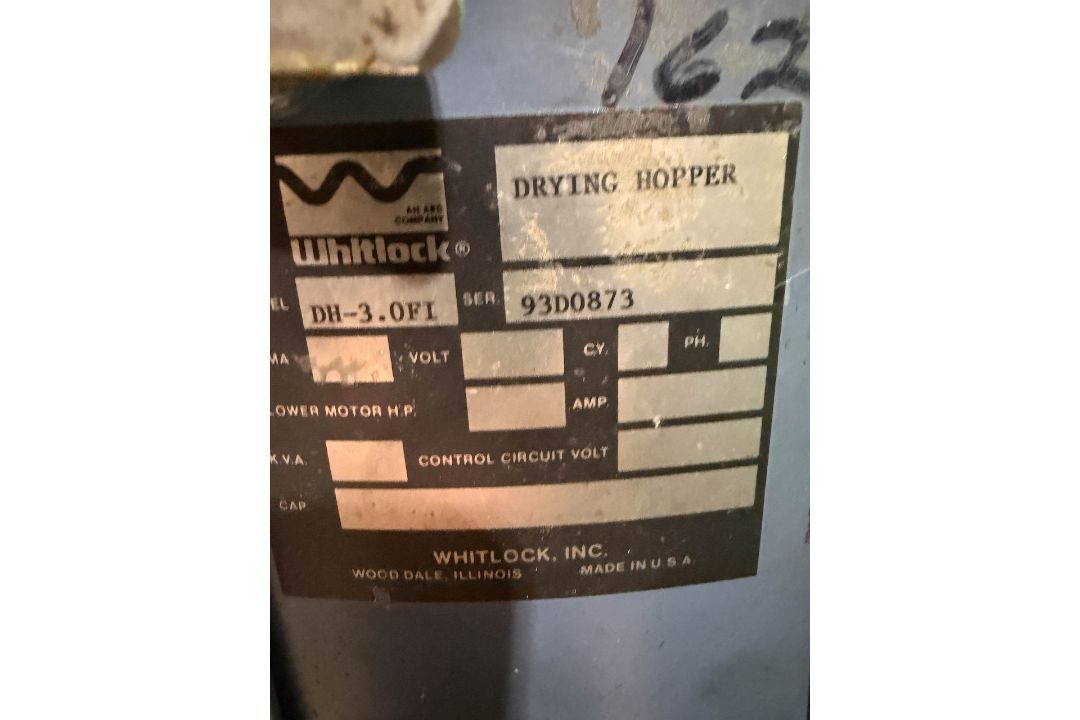 Whitlock 150 Lb Drying Hopper on Caster Stand - Image 5 of 6
