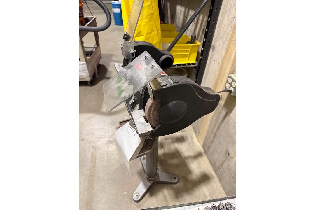 Dayton 8 in Double-End Bench Grinder on Pedestal Stand - Image 3 of 5