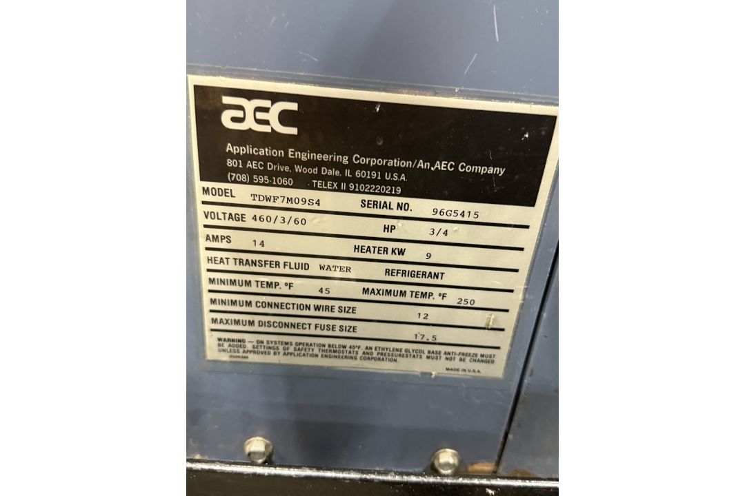 AEC 3/4 Hp, 9 kW Heater Thermolator - Image 4 of 4