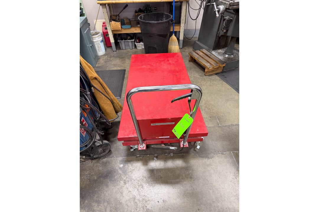 Uline Hydraulic Scissor Lift Table Cart - Image 2 of 4