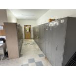 Lot of Gray Single-Tier Employee Lockers