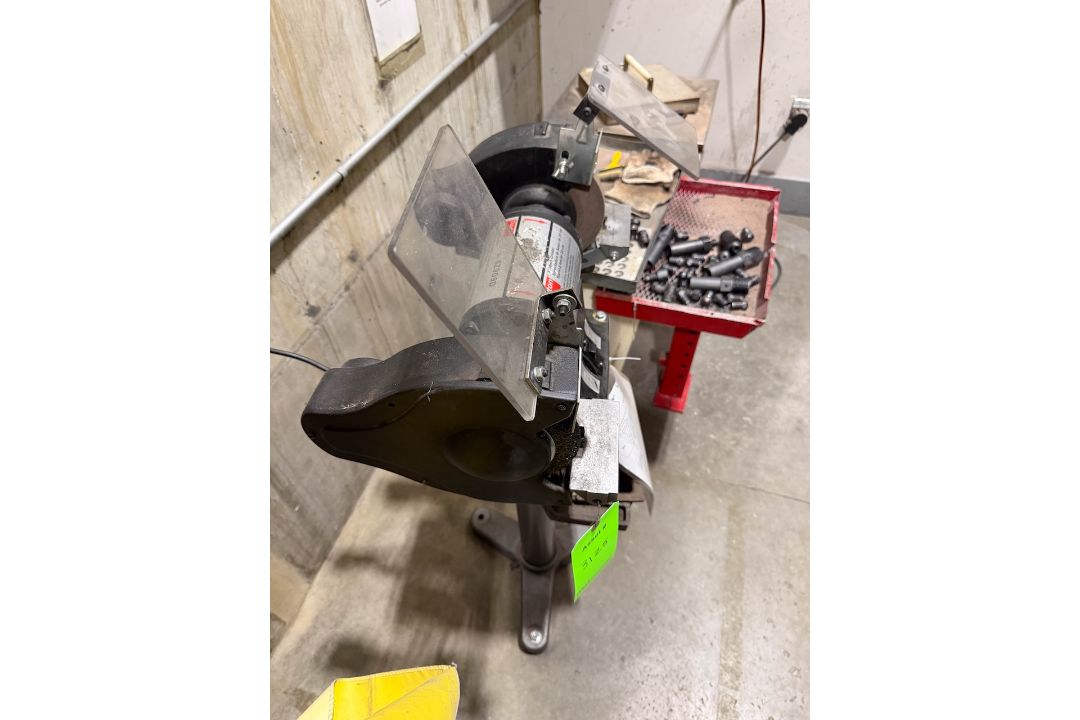 Dayton 8 in Double-End Bench Grinder on Pedestal Stand - Image 2 of 5