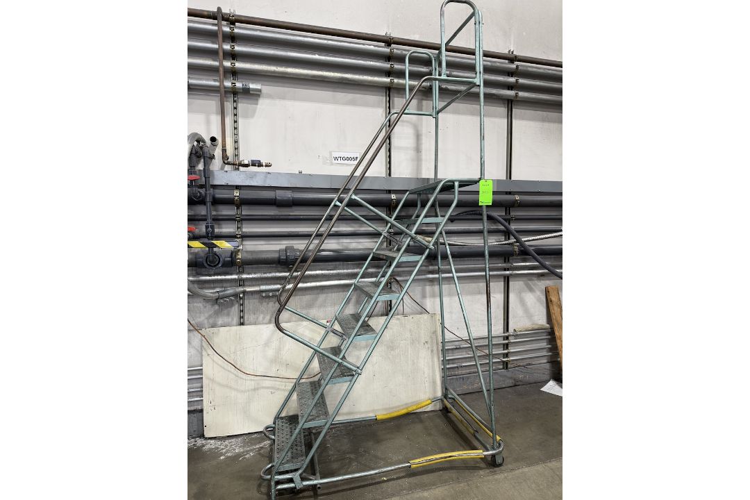 Rolling Warehouse Safety Ladder - Image 1 of 4