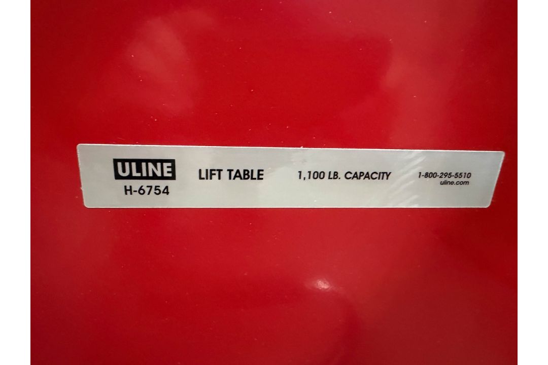 Uline Hydraulic Scissor Lift Table Cart - Image 3 of 4